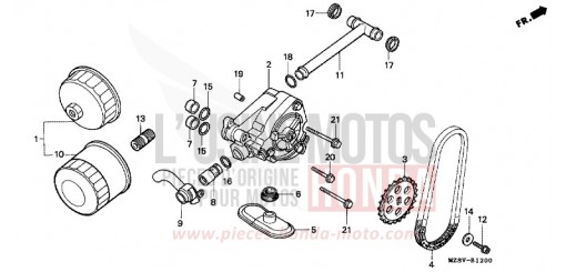 FILTRE A HUILE/POMPE A HUILE VT600CW de 1998